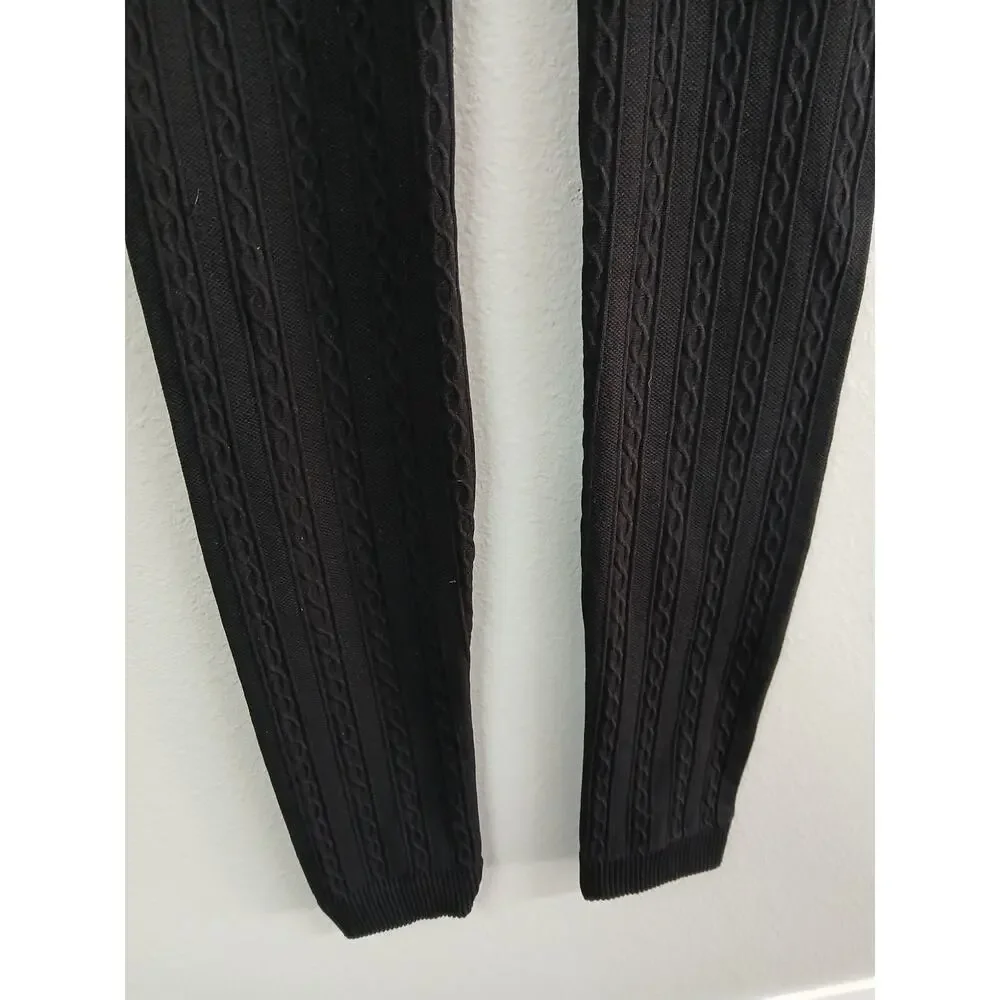 Candy Rain seamless cable knit leggings, small/medium